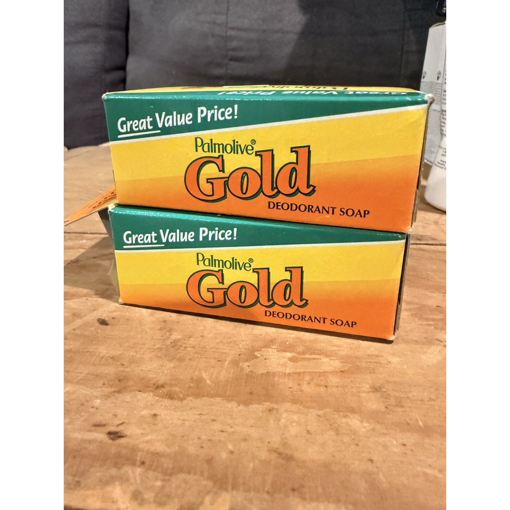 Palmolive Gold Deodorant Bar Soap 3.2 oz Lot of 2 New Old Stock NOS